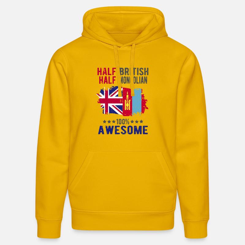Halb Brite Halb Mongole - Stanley/Stella Unisex Bio-Hoodie DRUMMER  - Spektralgelb