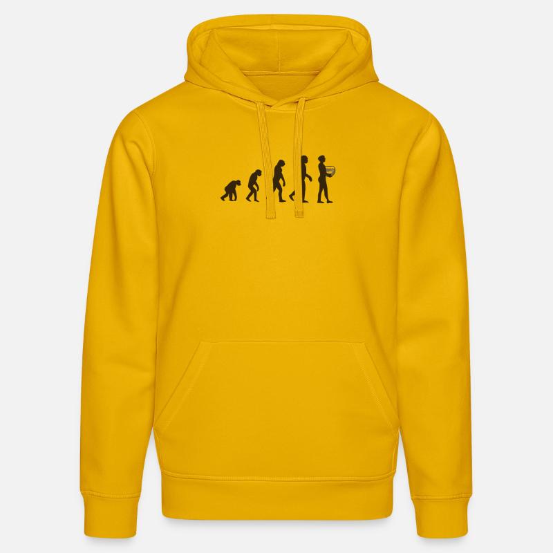 Évolution de l’aquarium - Sweat à capuche bio DRUMMER Stanley/Stella Unisexe - jaune spectre