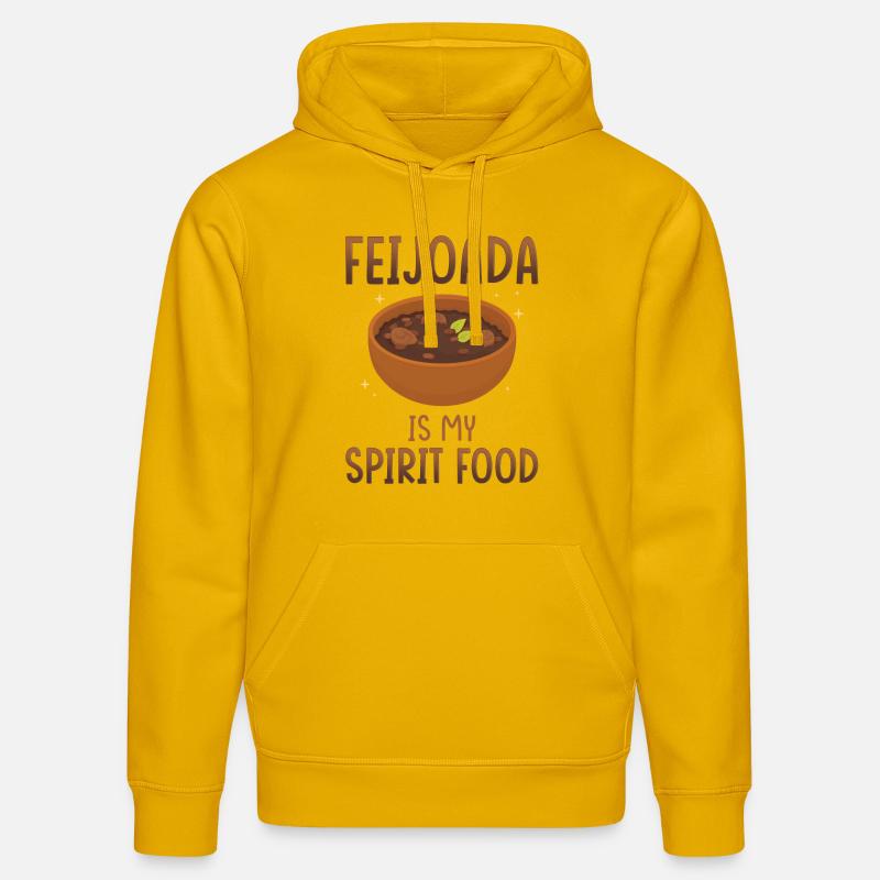 Feijoada est mon plat préféré - Sweat à capuche bio DRUMMER Stanley/Stella Unisexe - jaune spectre