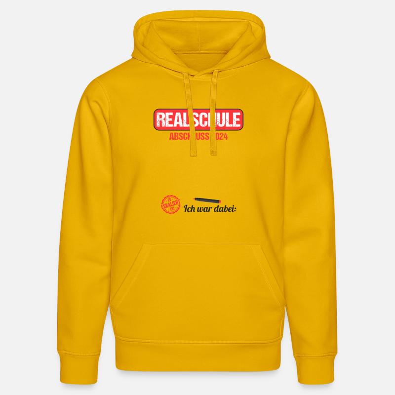 Lycée Jeunes Filles Lycée 2024 - Sweat à capuche bio DRUMMER Stanley/Stella Unisexe - jaune spectre