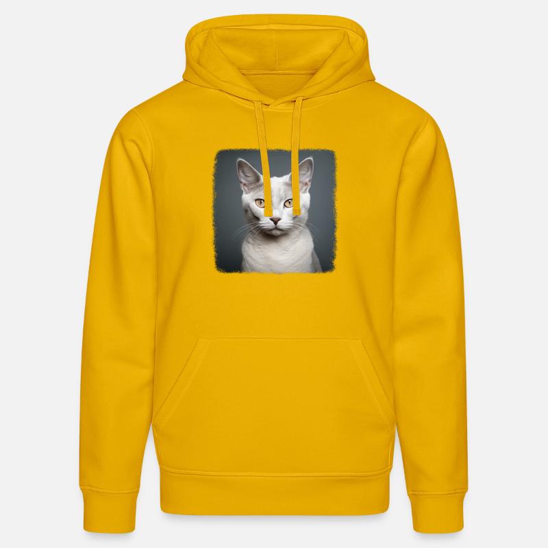Burmilla Chaton Burmilla Chat - Sweat à capuche bio DRUMMER Stanley/Stella Unisexe - jaune spectre
