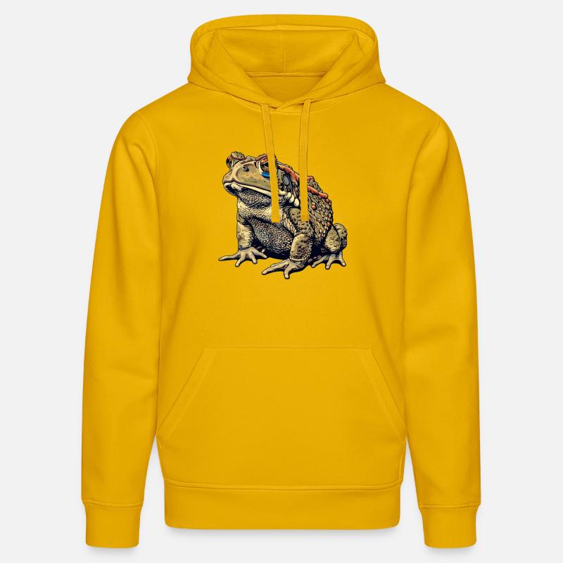 Crapaud crapaud crapaud - Sweat à capuche bio DRUMMER Stanley/Stella Unisexe - jaune spectre