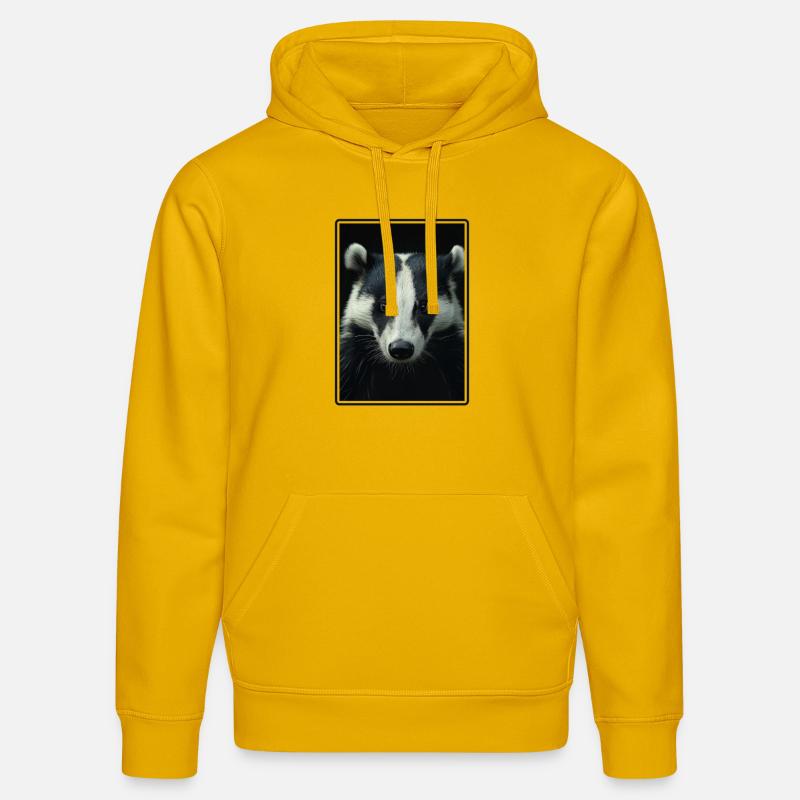Blaireau Dachse Dachs - Sweat à capuche bio DRUMMER Stanley/Stella Unisexe - jaune spectre