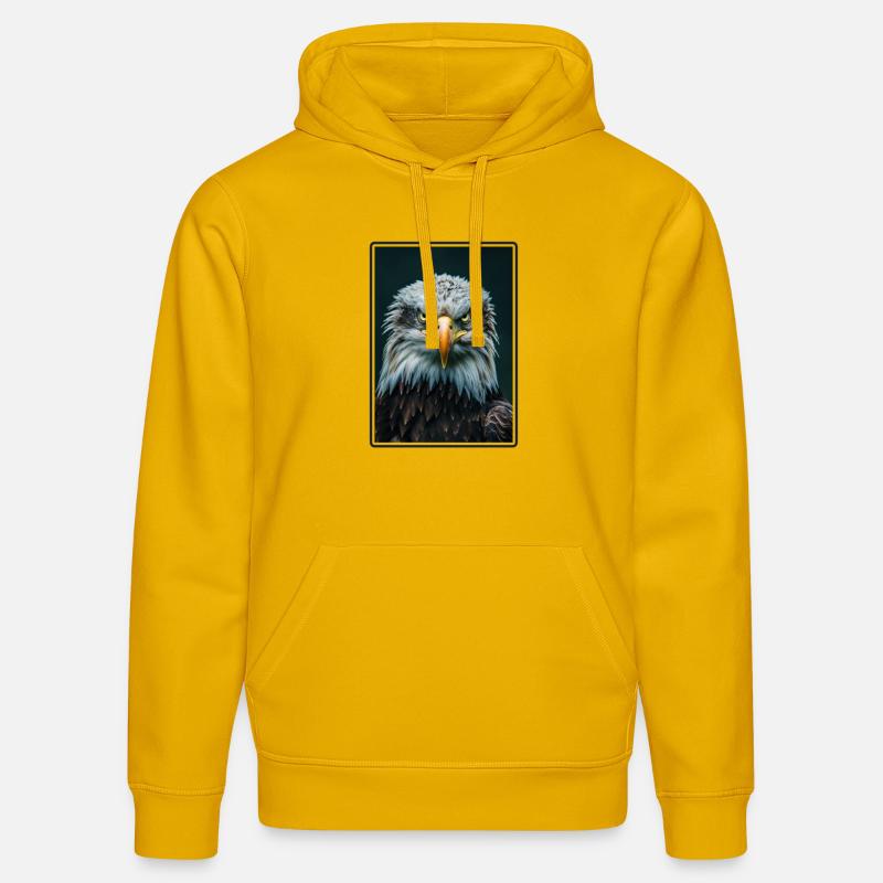 Bald Eagle Weißkopfseeadler - Stanley/Stella Unisex Bio-Hoodie DRUMMER  - Spektralgelb