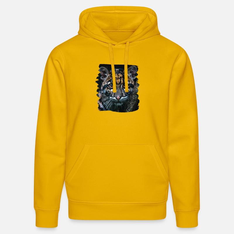 Clouded Leopard Nebelparder - Stanley/Stella Unisex Bio-Hoodie DRUMMER  - Spektralgelb
