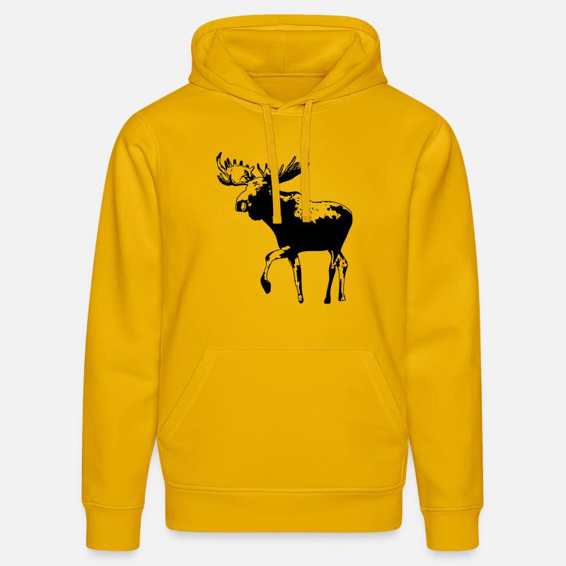 elch - elk - moose - jagd - jäger - Stanley/Stella Unisex Bio-Hoodie DRUMMER  - Spektralgelb