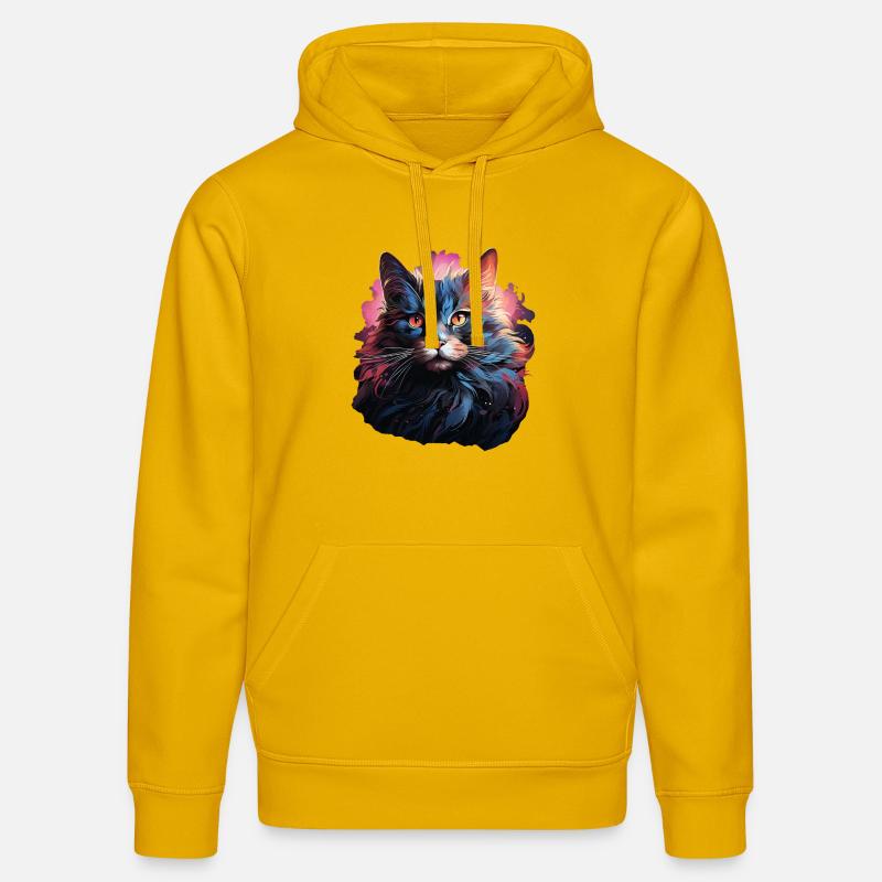 Chat - Sweat à capuche bio DRUMMER Stanley/Stella Unisexe - jaune spectre