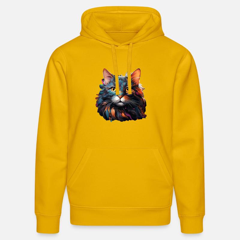 Chat - Sweat à capuche bio DRUMMER Stanley/Stella Unisexe - jaune spectre