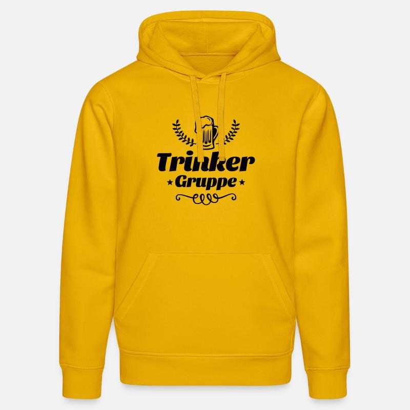 trinker gruppe bier - Stanley/Stella Unisex Bio-Hoodie DRUMMER  - Spektralgelb