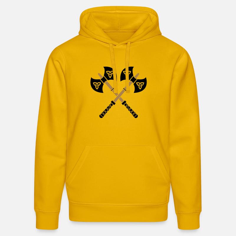 wikinger_aexte_02 - Sweat à capuche bio DRUMMER Stanley/Stella Unisexe - jaune spectre