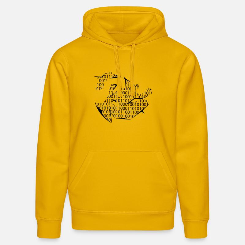 code binaire - Sweat à capuche bio DRUMMER Stanley/Stella Unisexe - jaune spectre