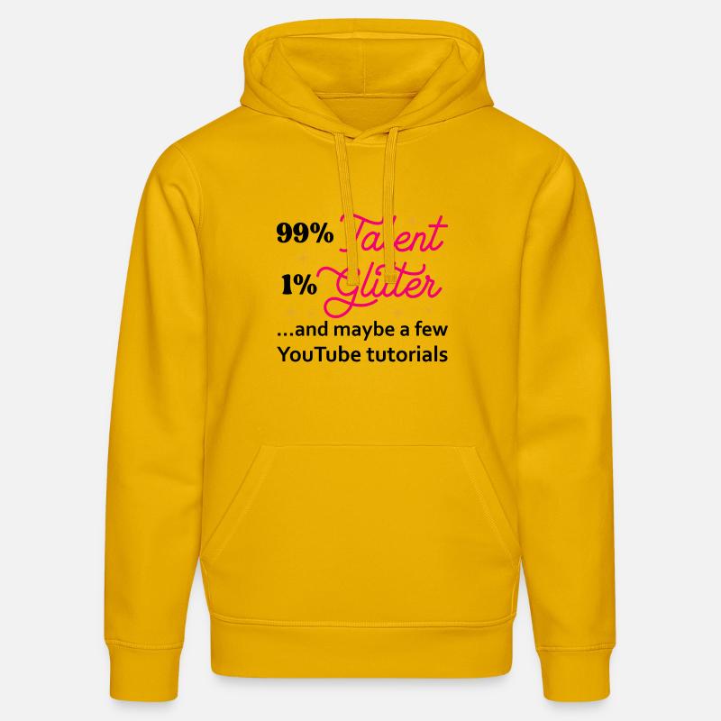 Talent Glitter Étoiles Script - Sweat à capuche bio DRUMMER Stanley/Stella Unisexe - jaune spectre