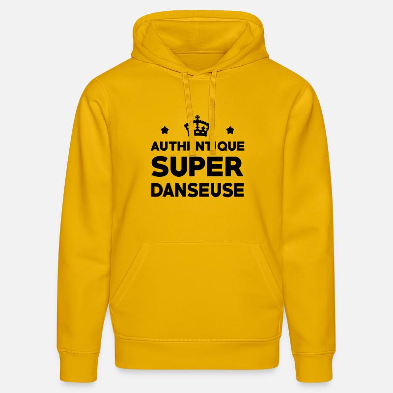 Authentique super danseuse - Sweat à capuche bio DRUMMER Stanley/Stella Unisexe - jaune spectre