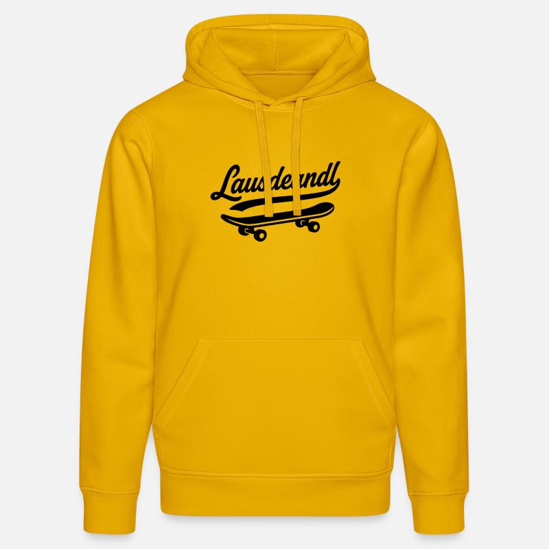 Lausdeand ! - Sweat à capuche bio DRUMMER Stanley/Stella Unisexe - jaune spectre