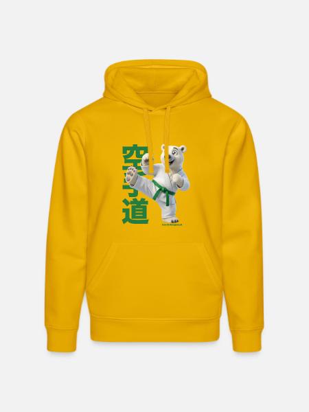 Karate Eisbär - Stanley/Stella Unisex Bio-Hoodie DRUMMER - Spektralgelb