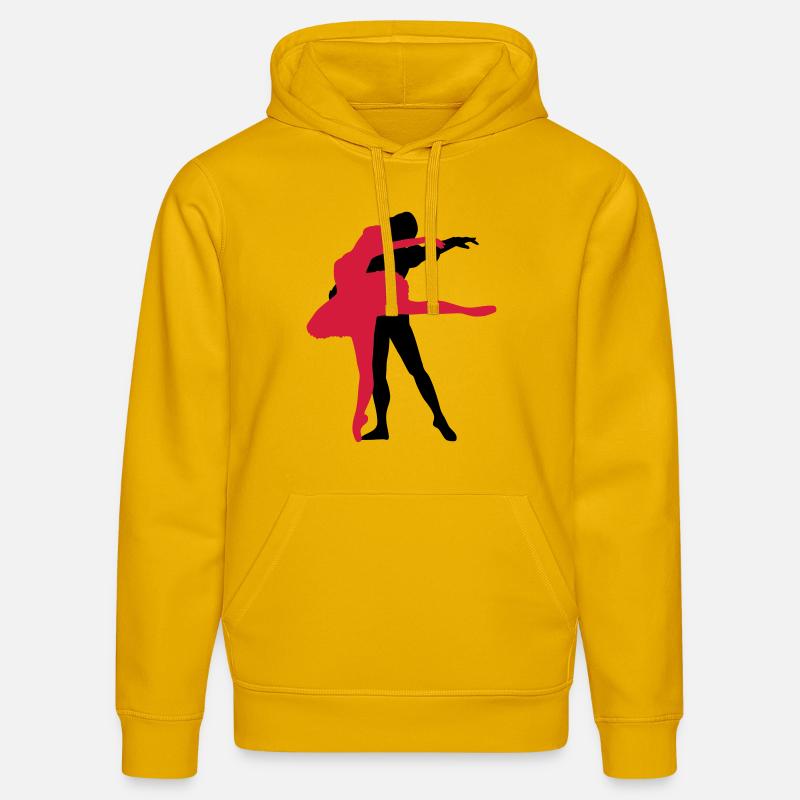 Danseuse de ballet vecteur Silhouette - Sweat à capuche bio DRUMMER Stanley/Stella Unisexe - jaune spectre