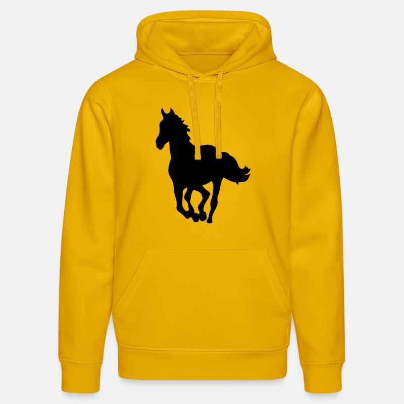 Pferd Pferd Silhouette Schatten shadow8 - Stanley/Stella Unisex Bio-Hoodie DRUMMER  - Spektralgelb