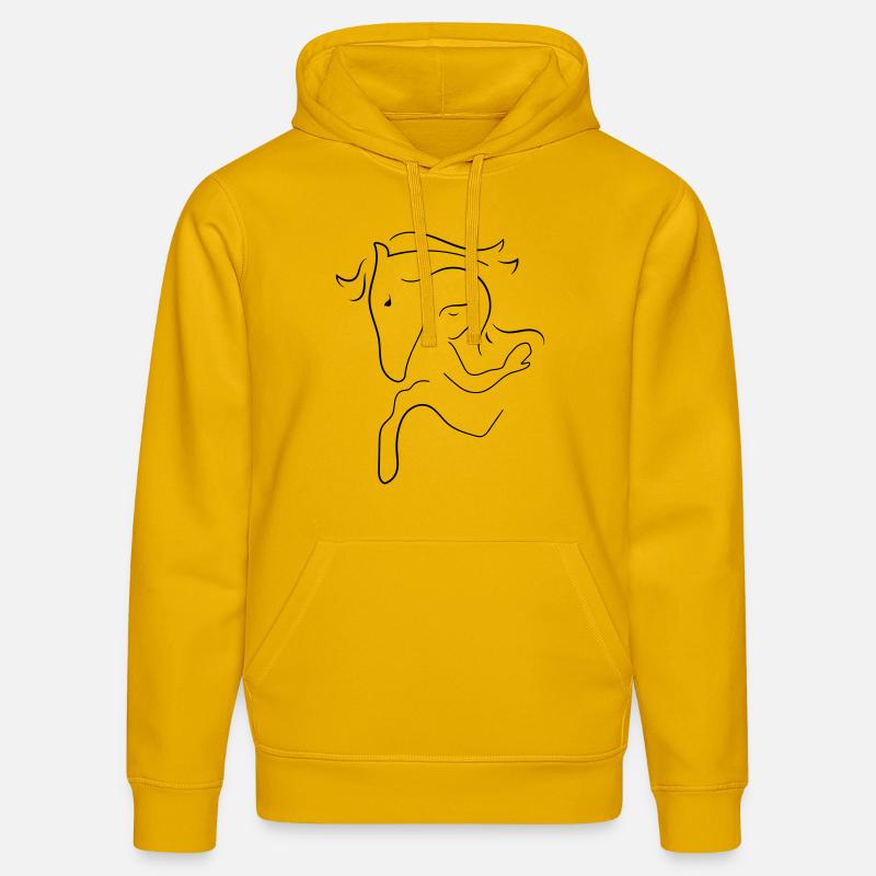 Cheval - Sweat à capuche bio DRUMMER Stanley/Stella Unisexe - jaune spectre