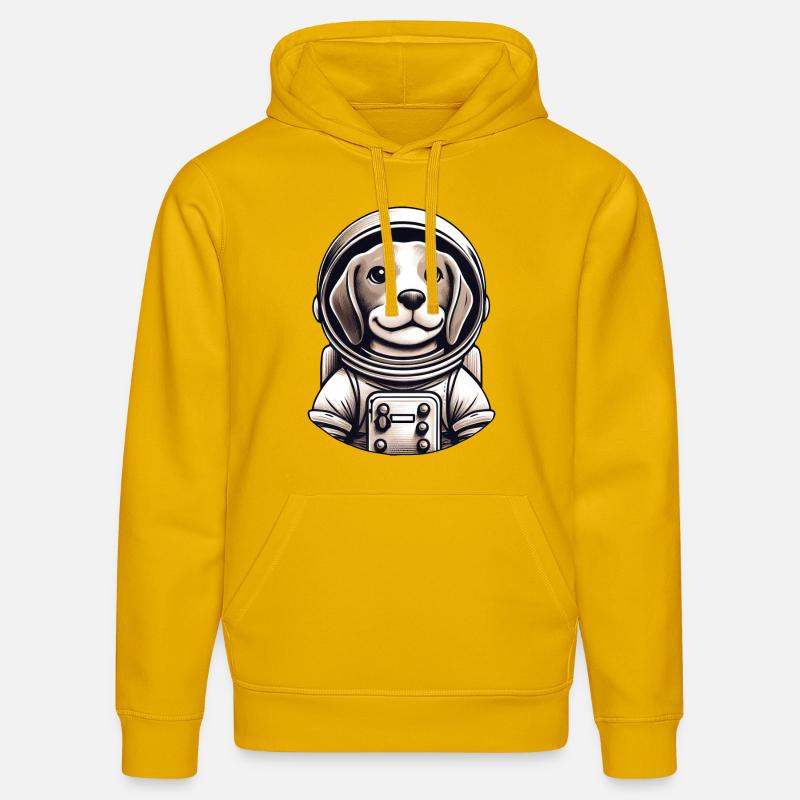 Aventure spatiale de l’astronaute Beagle - Sweat à capuche bio DRUMMER Stanley/Stella Unisexe - jaune spectre