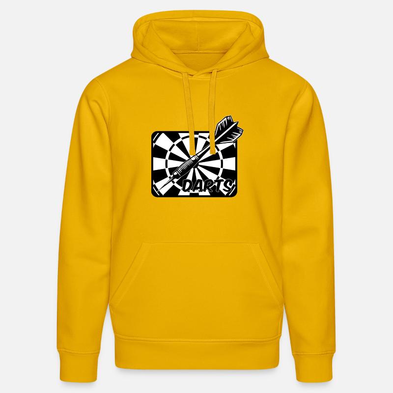 Fléchettes, fléchettes, fléchettes - Sweat à capuche bio DRUMMER Stanley/Stella Unisexe - jaune spectre
