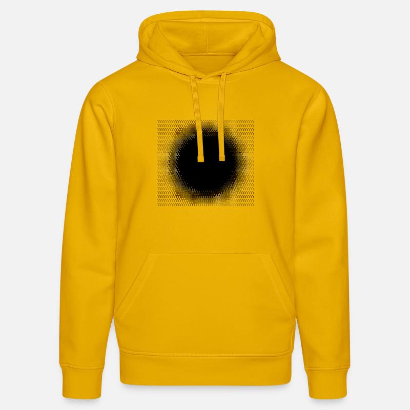 Design des points de soleil noirs - Sweat à capuche bio DRUMMER Stanley/Stella Unisexe - jaune spectre