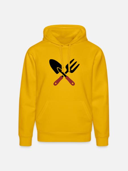 Garden Tool Shovel Icon - Stanley/Stella DRUMMER Unisex Organic Hoodie - spectra yellow