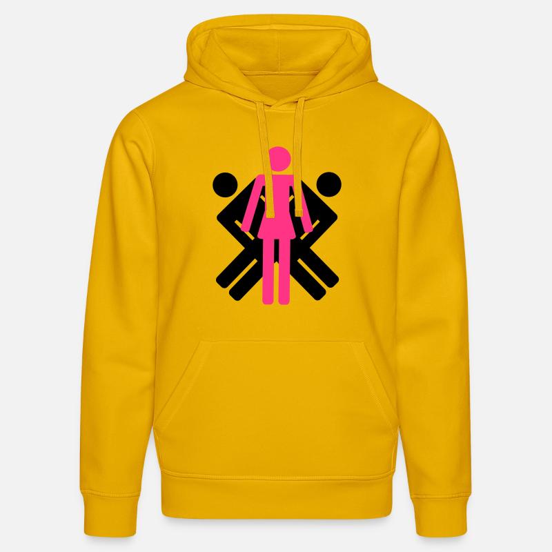 Intersection 2 +1 - Sweat à capuche bio DRUMMER Stanley/Stella Unisexe - jaune spectre