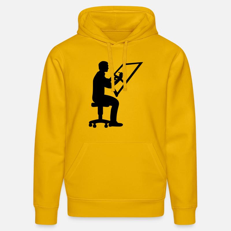 Dessinateur en bâtiment - Sweat à capuche bio DRUMMER Stanley/Stella Unisexe - jaune spectre