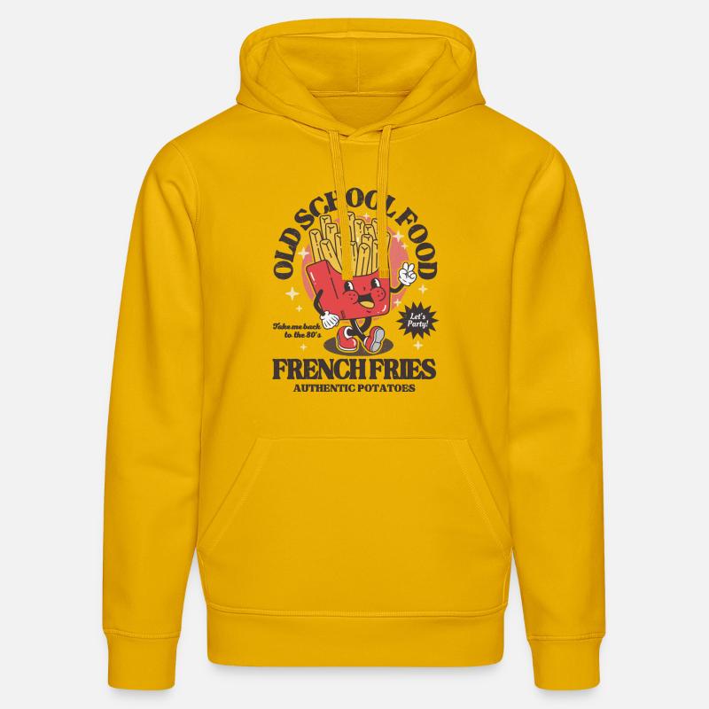 Frites à l'ancienne ! - Sweat à capuche bio DRUMMER Stanley/Stella Unisexe - jaune spectre