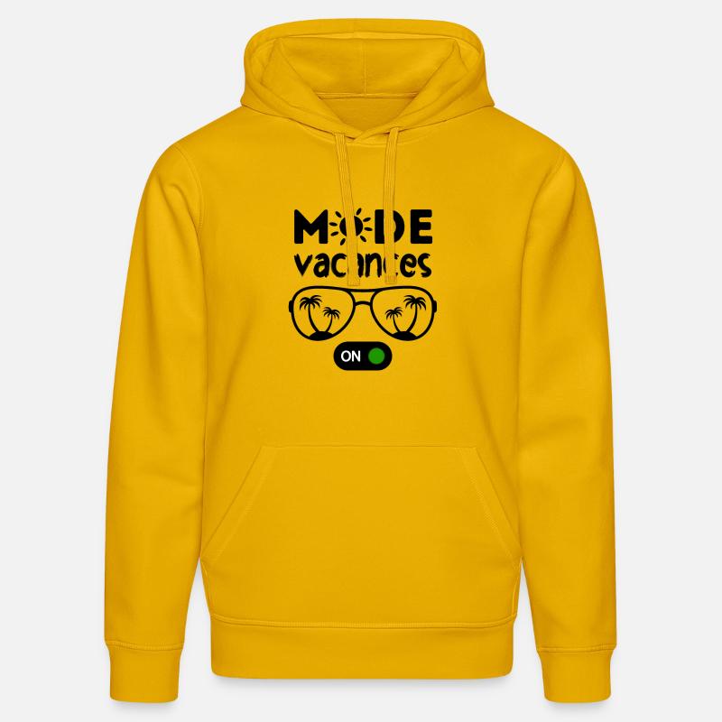 Mode vacances activé 2 - Sweat à capuche bio DRUMMER Stanley/Stella Unisexe - jaune spectre