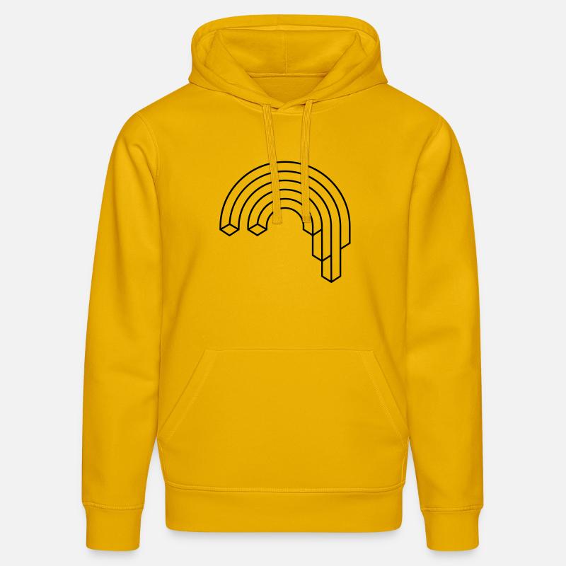 Hipster arc-en-cascade Illusion - Sweat à capuche bio DRUMMER Stanley/Stella Unisexe - jaune spectre