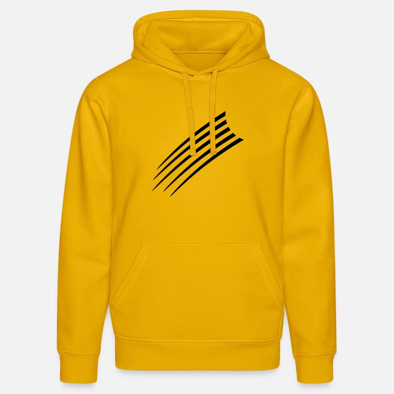 Cool Lines Pattern - Sweat à capuche bio DRUMMER Stanley/Stella Unisexe - jaune spectre