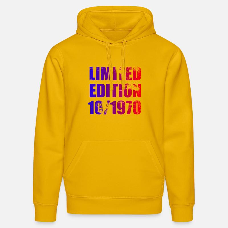 55e anniversaire Edition limitée 10/1970 - Sweat à capuche bio DRUMMER Stanley/Stella Unisexe - jaune spectre