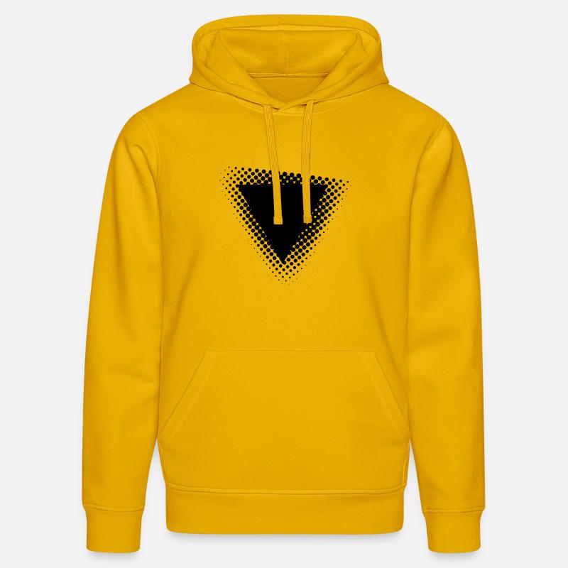 Conception géométrique de triangles à points - Sweat à capuche bio DRUMMER Stanley/Stella Unisexe - jaune spectre