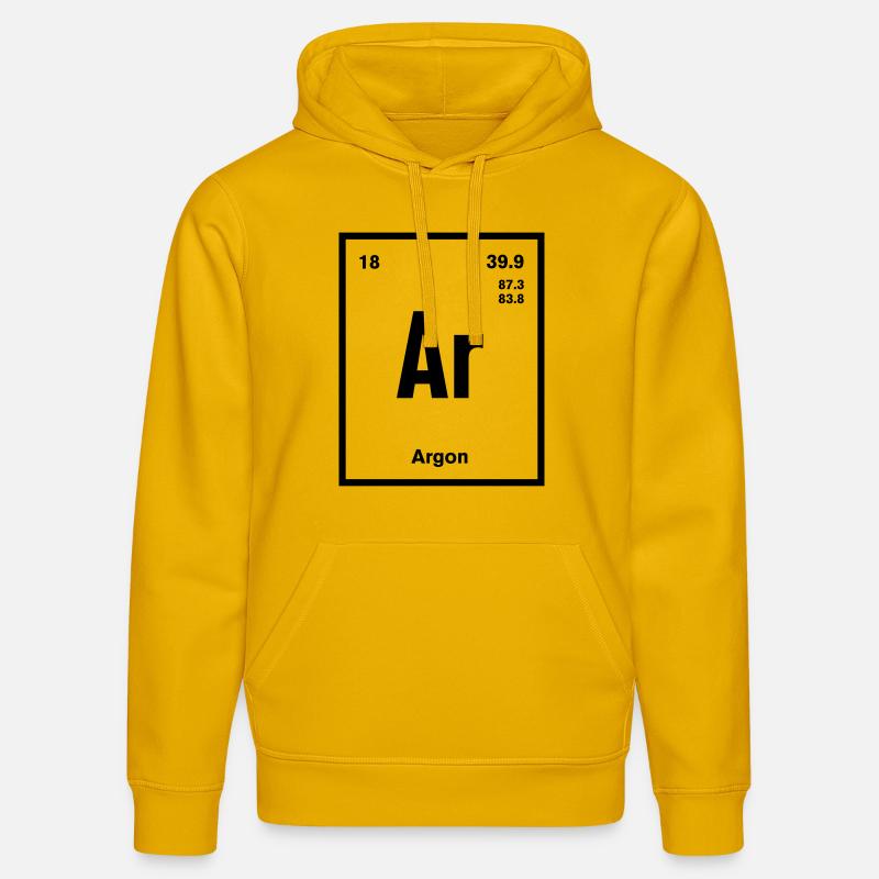 Argon Element im Periodensystem - Stanley/Stella Unisex Bio-Hoodie DRUMMER  - Spektralgelb
