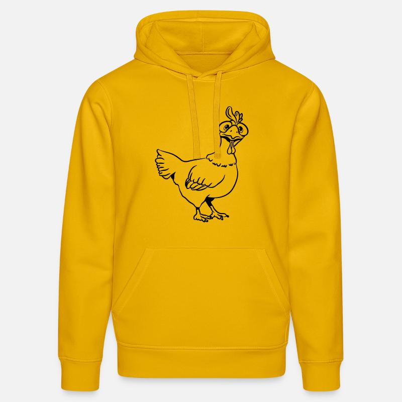 Poulet drôle stupide - Sweat à capuche bio DRUMMER Stanley/Stella Unisexe - jaune spectre