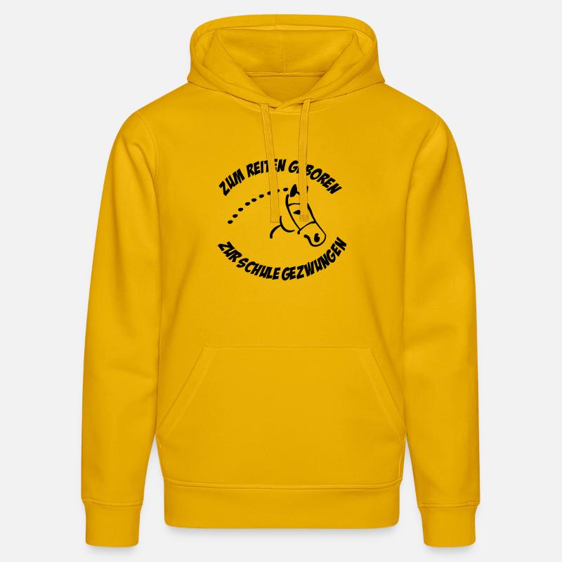 monter à cheval - Sweat à capuche bio DRUMMER Stanley/Stella Unisexe - jaune spectre