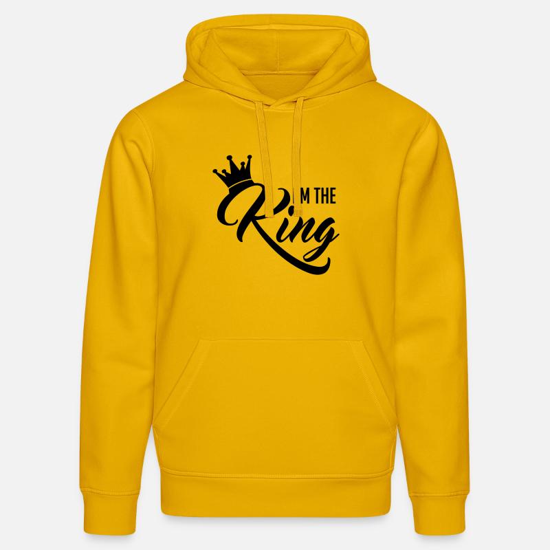 I'm the King - Sweat à capuche bio DRUMMER Stanley/Stella Unisexe - jaune spectre