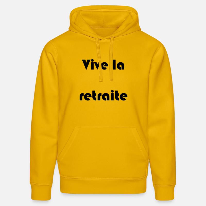 RETRAITE. RETRAITE. RETRAITEE. RETRAITE - Sweat à capuche bio DRUMMER Stanley/Stella Unisexe - jaune spectre