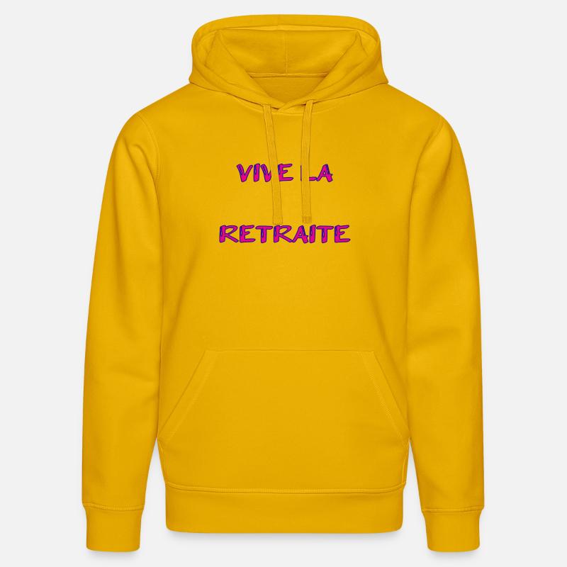 RETRAITE. RETRAITE. RETRAITEE. RETRAITE - Sweat à capuche bio DRUMMER Stanley/Stella Unisexe - jaune spectre