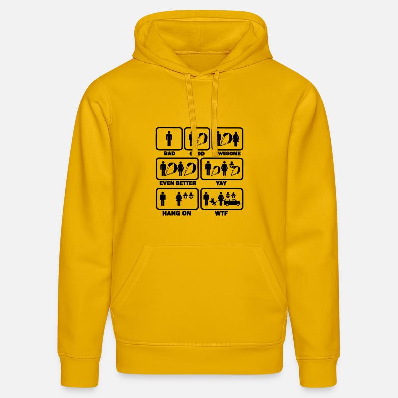 cadeau de surf cerf-volant - Sweat à capuche bio DRUMMER Stanley/Stella Unisexe - jaune spectre