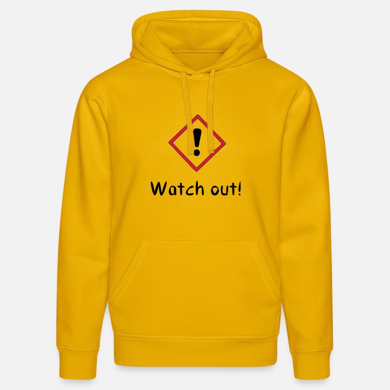 Attention! - Sweat à capuche bio DRUMMER Stanley/Stella Unisexe - jaune spectre