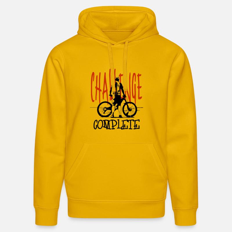 Excursion en VTT - Sweat à capuche bio DRUMMER Stanley/Stella Unisexe - jaune spectre