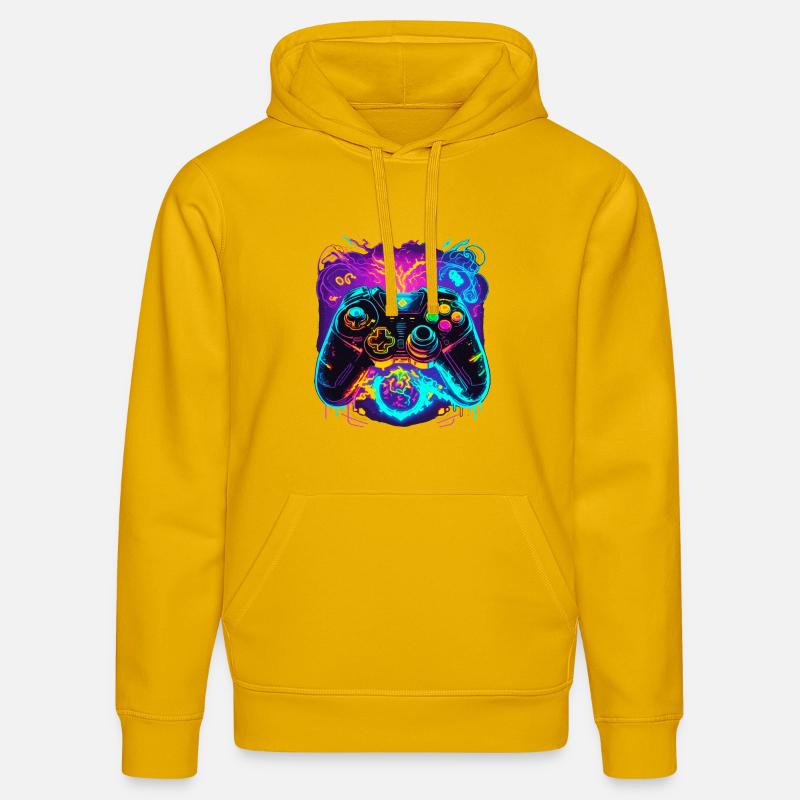 Power Graffiti Gaming Controller - Sweat à capuche bio DRUMMER Stanley/Stella Unisexe - jaune spectre