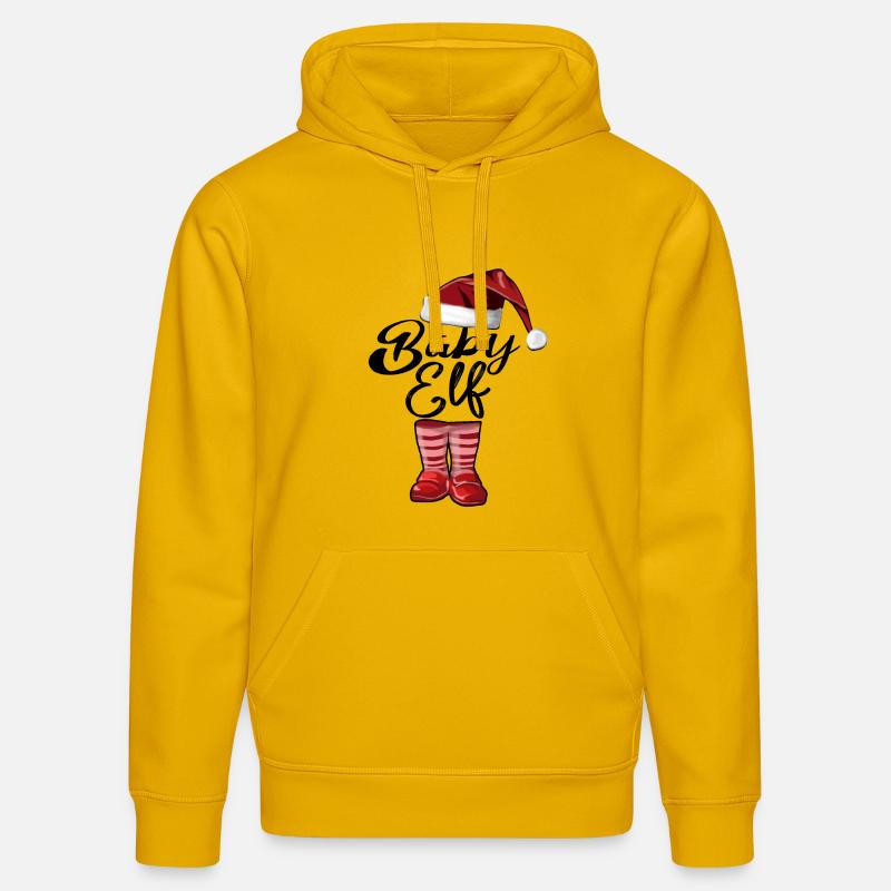 Bébé Elfe – Douce Conception de Noël - Sweat à capuche bio DRUMMER Stanley/Stella Unisexe - jaune spectre