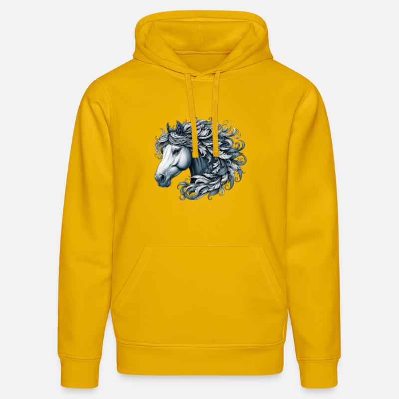 Cheval - Sweat à capuche bio DRUMMER Stanley/Stella Unisexe - jaune spectre