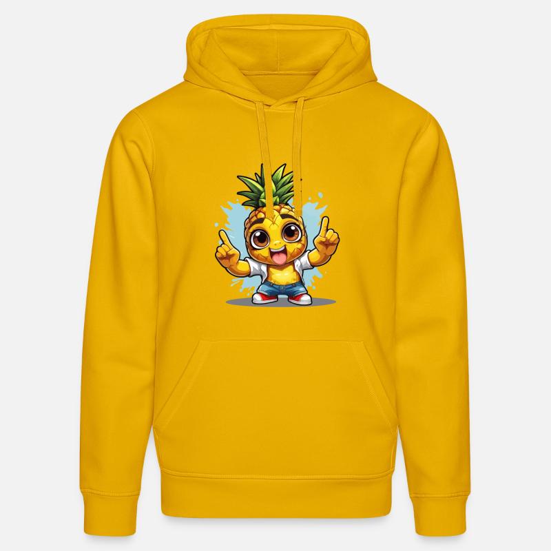 Ananas de bonne humeur - Sweat à capuche bio DRUMMER Stanley/Stella Unisexe - jaune spectre