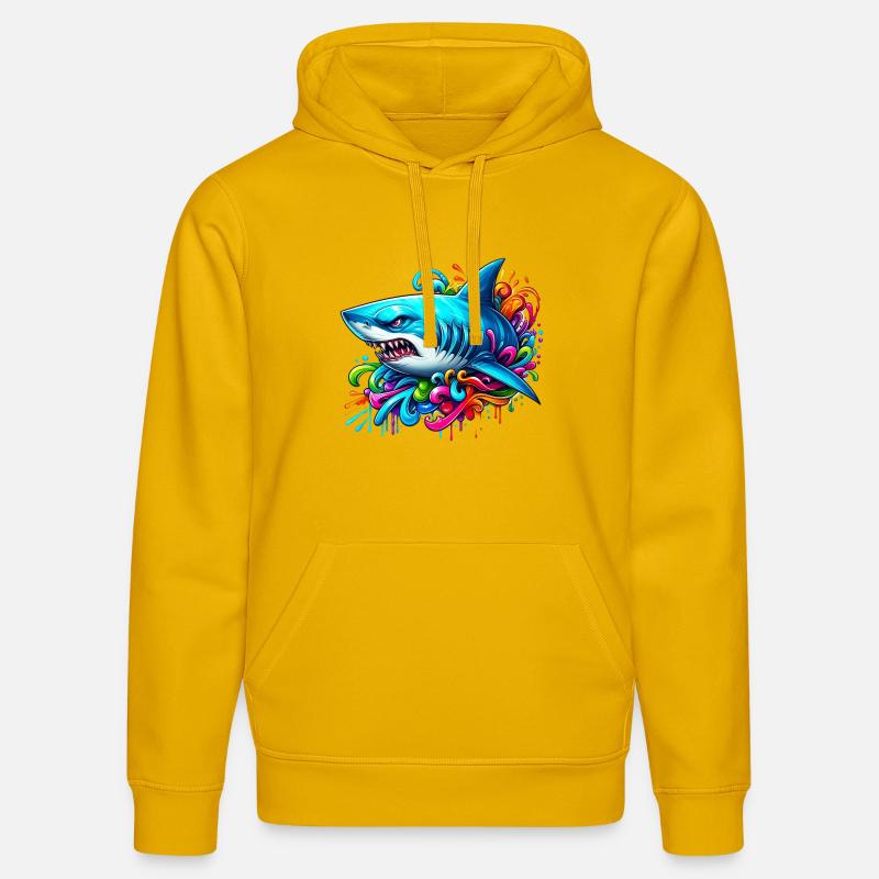 Requin - Sweat à capuche bio DRUMMER Stanley/Stella Unisexe - jaune spectre