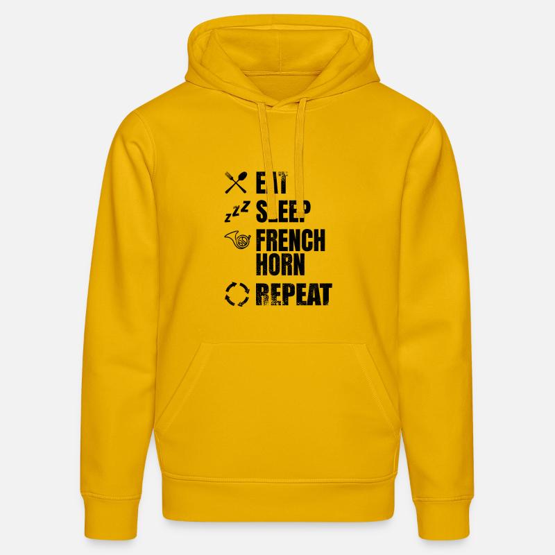 Routine du corniste - Sweat à capuche bio DRUMMER Stanley/Stella Unisexe - jaune spectre