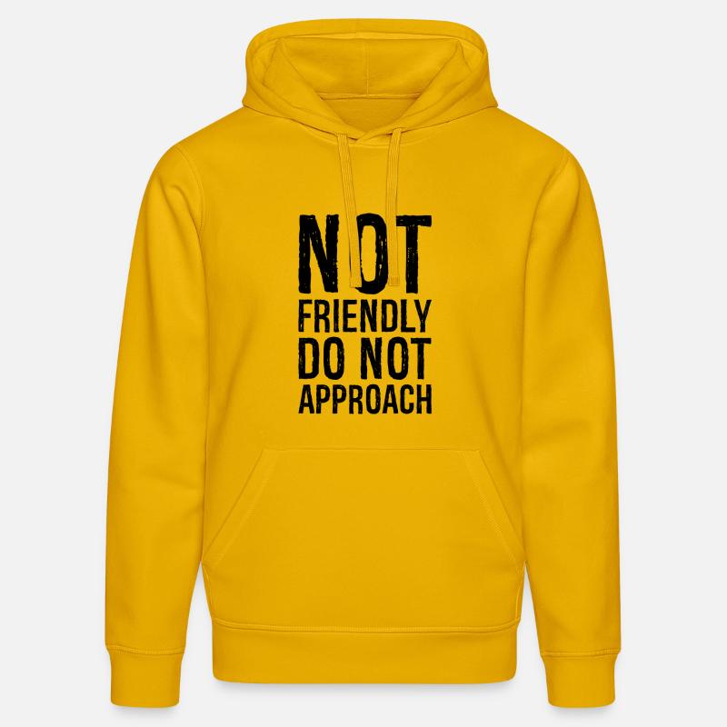 pas amical ne pas approcher - Sweat à capuche bio DRUMMER Stanley/Stella Unisexe - jaune spectre